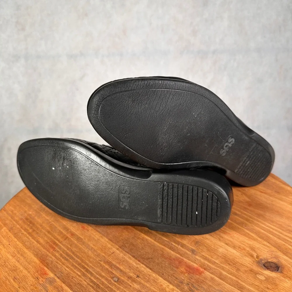 SAS Penny Loafer Mens 12 Slim Black Good Leather Handsewn Moc Toe Dress Shoes